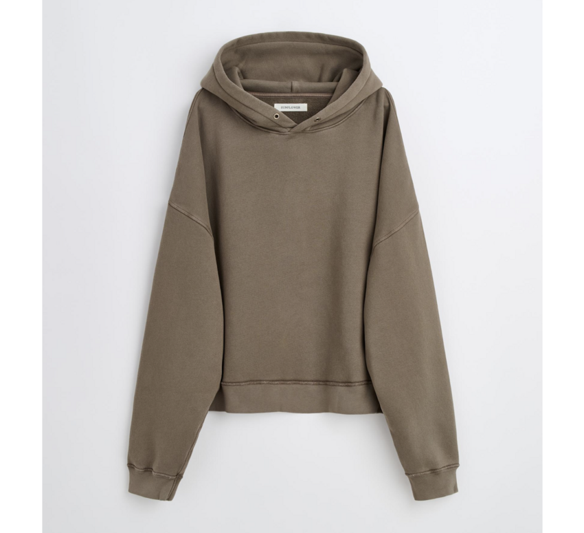 Sunflower Hood Sweat Brown Washed