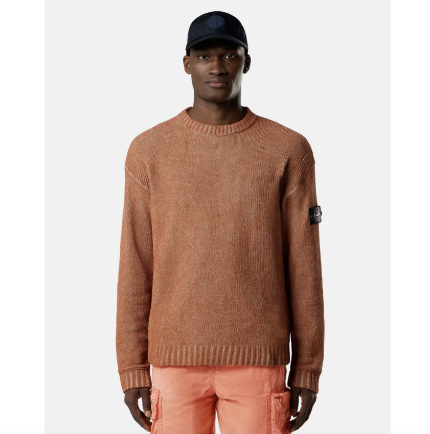 Stone Island 5100016 Crewneck Burnt Orange