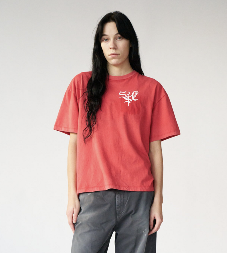 Stockholm Surfboard Club Pocket Tee Crest Red