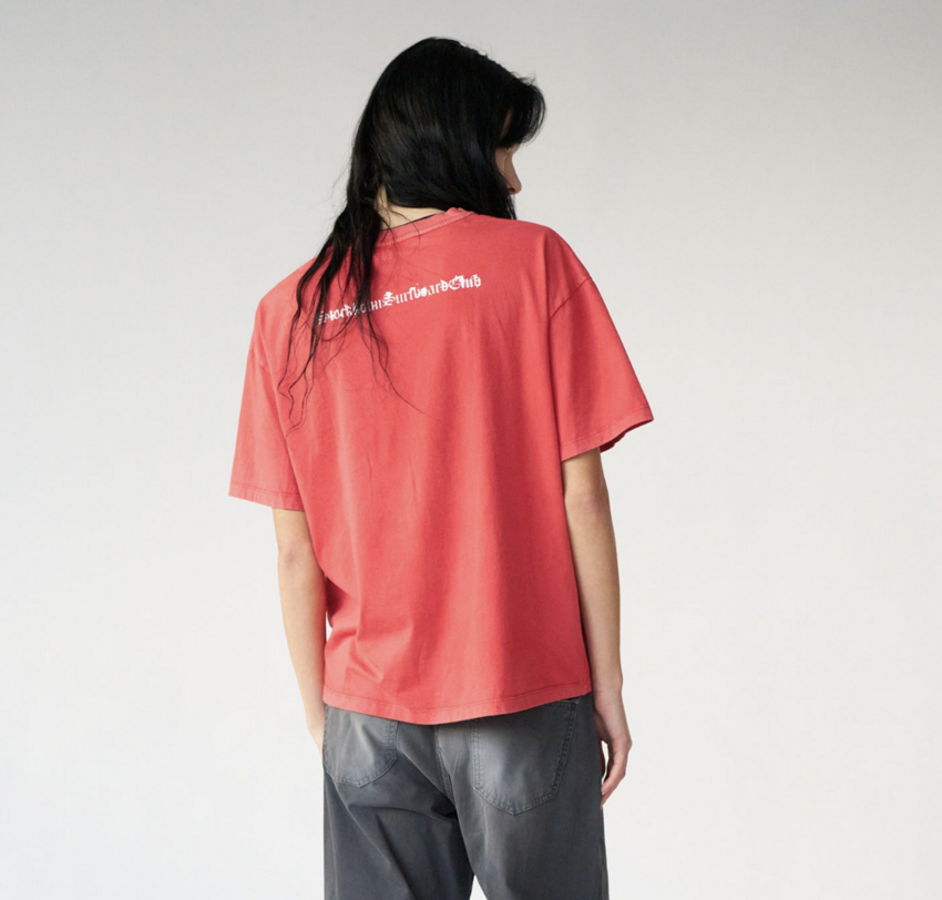 Stockholm Surfboard Club Pocket Tee Crest Red