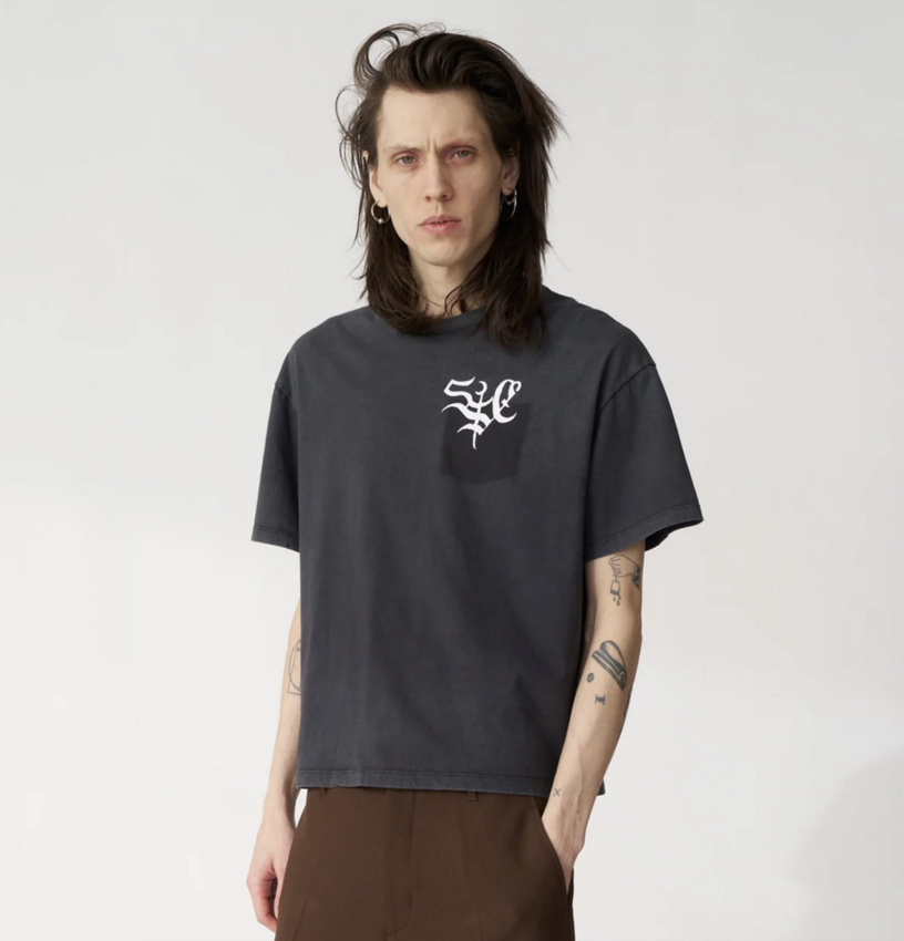 Stockholm Surfboard Club Pocket Tee Crest Black