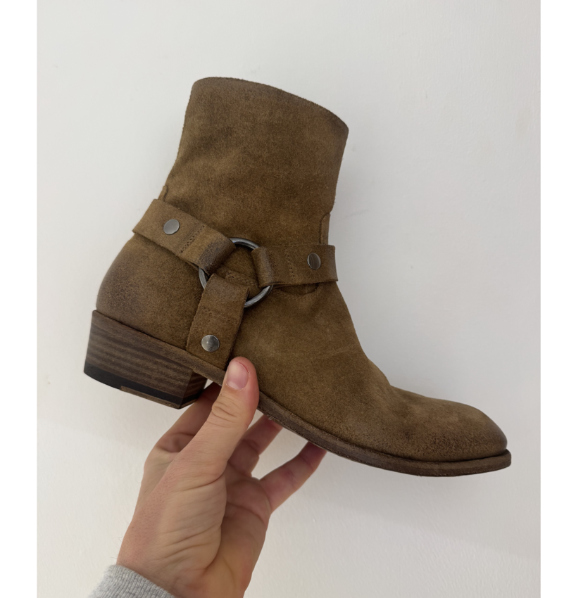 Officine Creative Monegal 004 Suede Zipped Boots Candy Hunter Whiskey