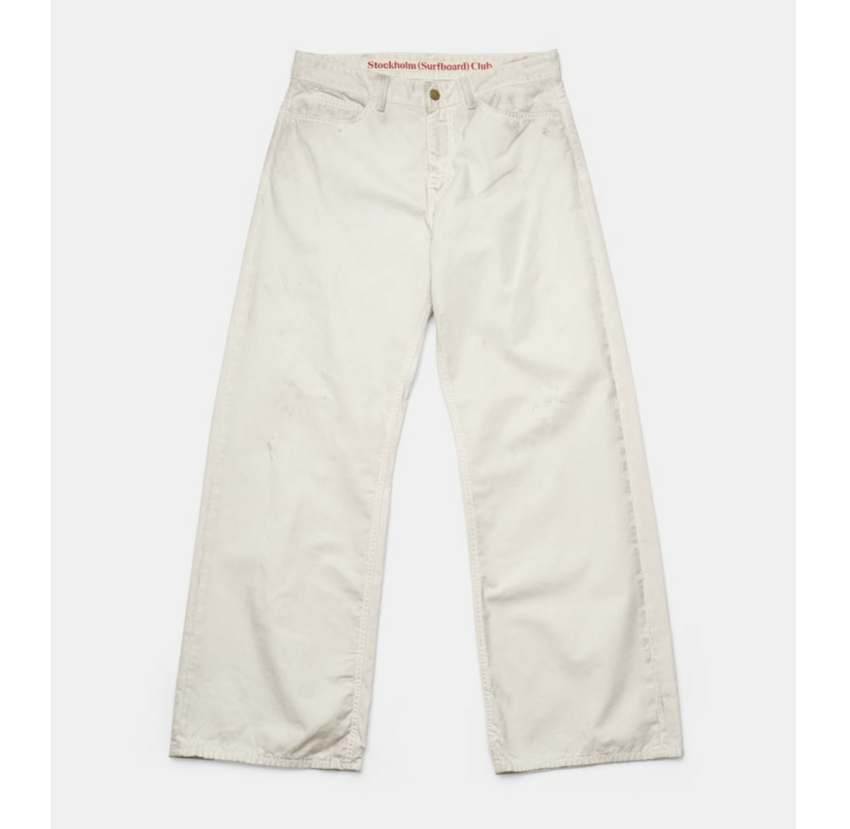 Stockholm Surfboard Club Ralf Pants Dirty White