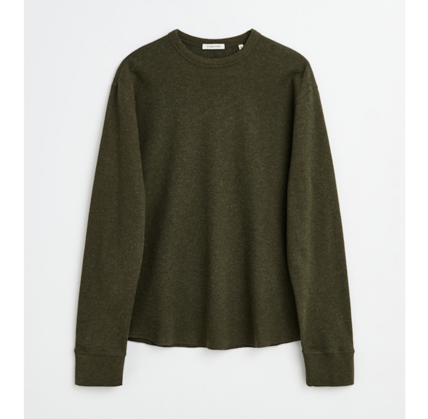 Sunflower Wool Waffle Tee LS Green