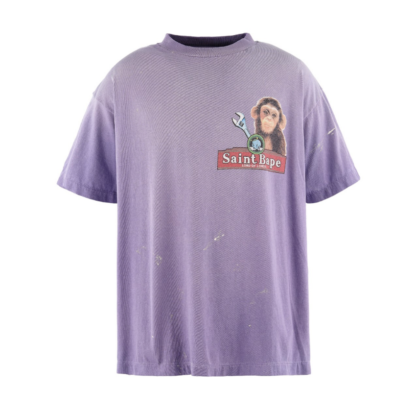 SAINT MXXXXXX SS Tee Bape House Purple