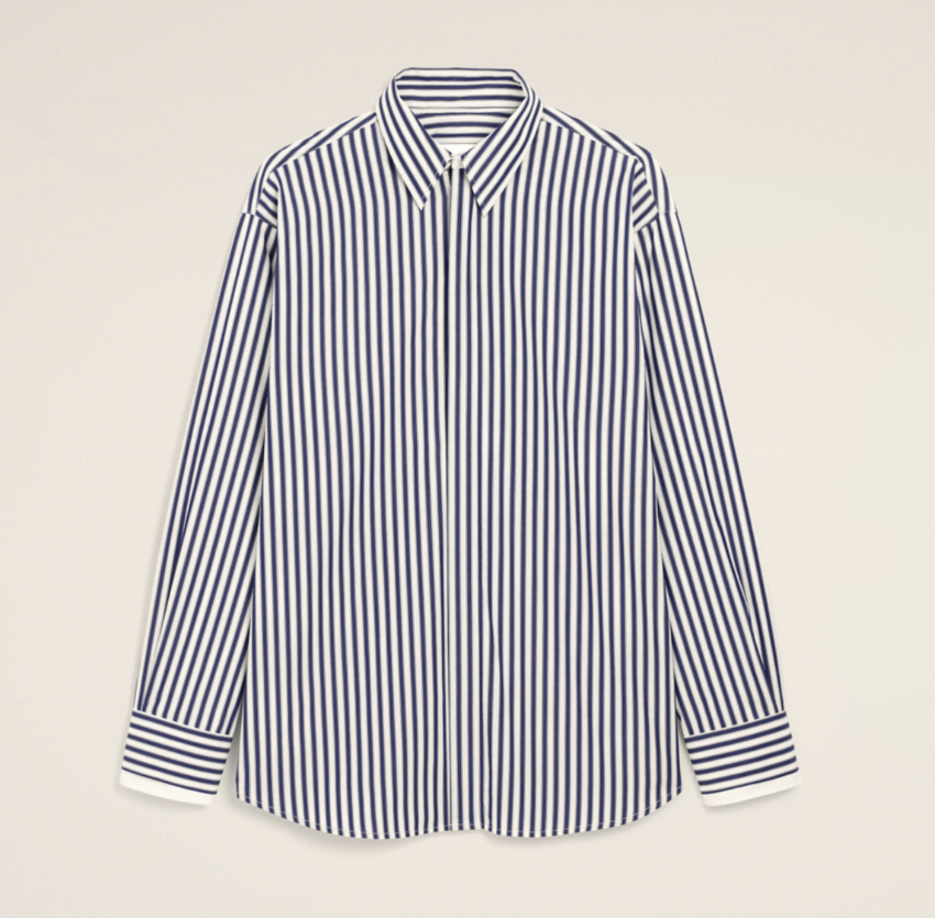 AMI Paris AMI Ruby Large Striped Shirt Blue White