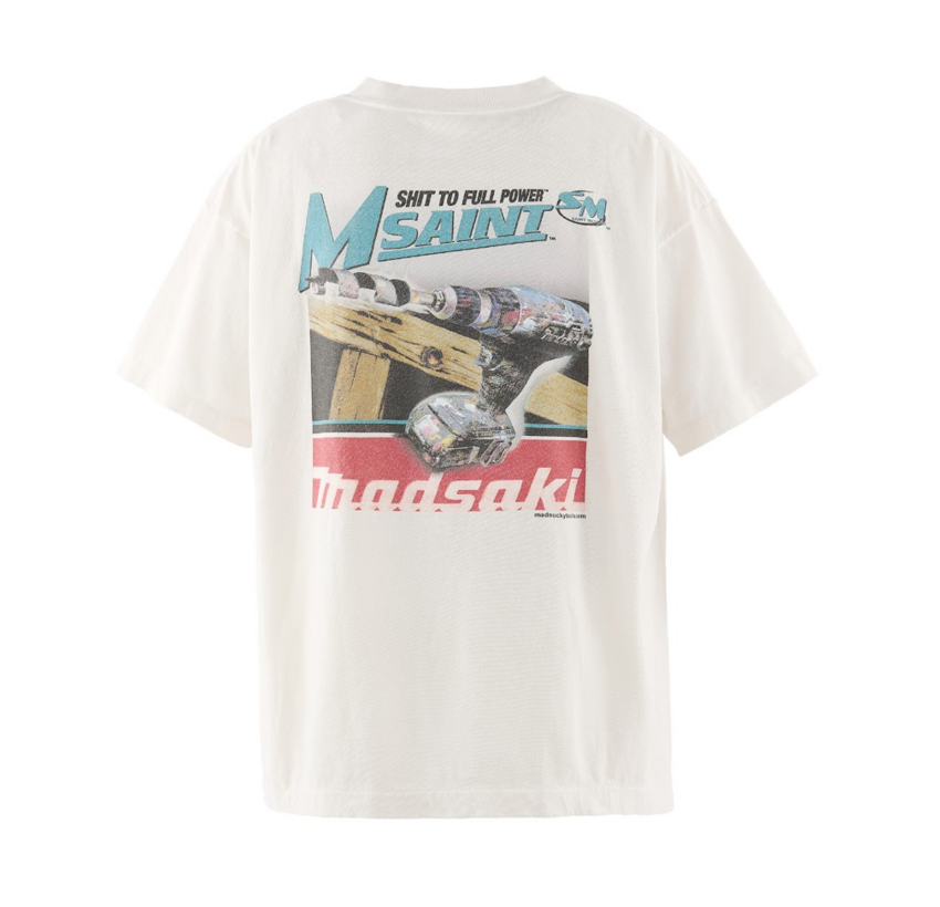 SAINT MXXXXXX SS Tee Madsaki Screwdriver White