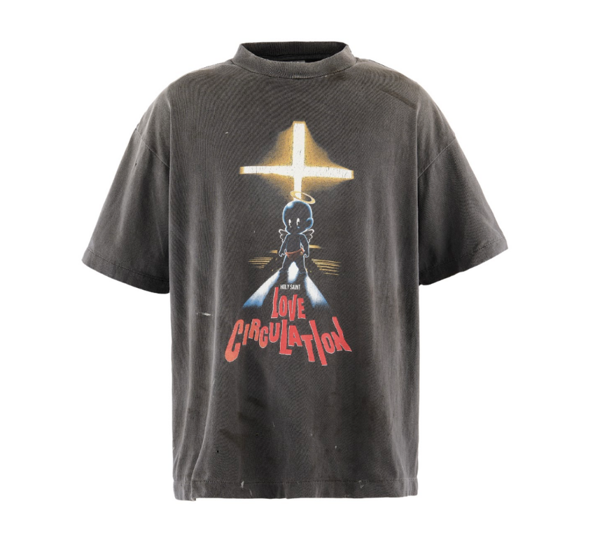 SAINT MXXXXXX SS Tee Love Circulation Black