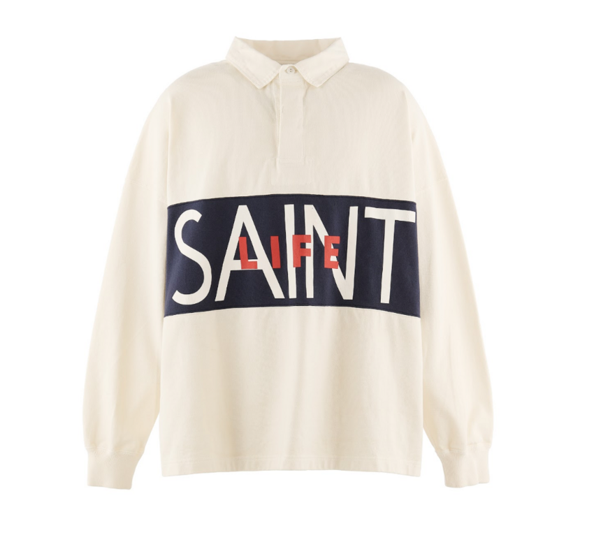 SAINT MXXXXXX LS Polo Saint Life White