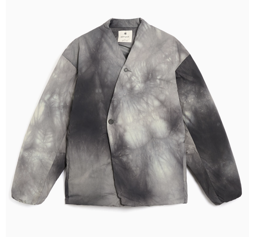 Snow Peak Shibori Dyeing Down Jacket Charcoal