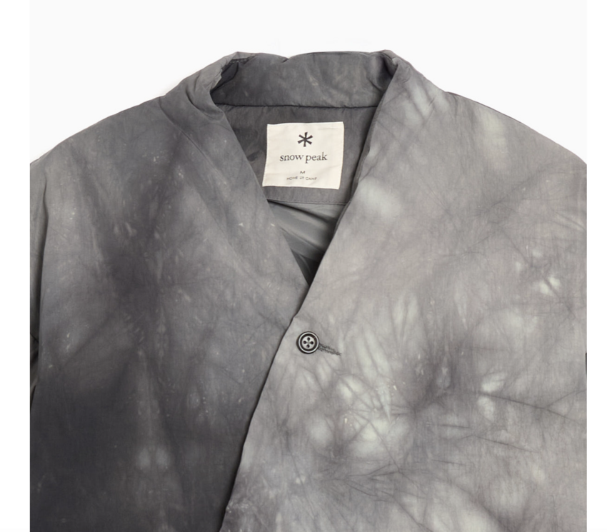 Snow Peak Shibori Dyeing Down Jacket Charcoal