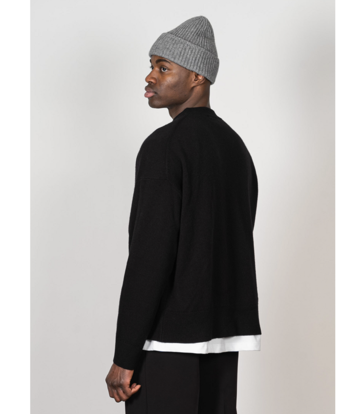 Yacaia Y0008 - Oversized Merino Cashmere Sweater Black