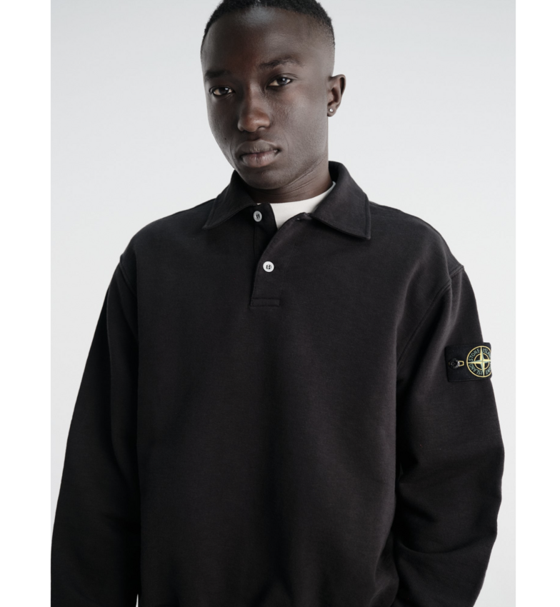 Stone Island 6100054 LS Polo Black