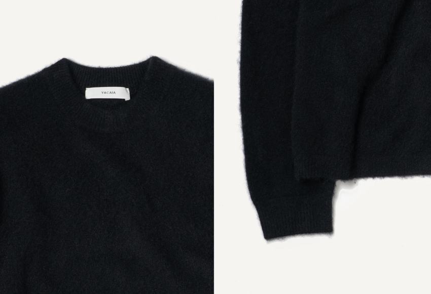 Yacaia Y0026 - Brushed Cashmere Sweater Black