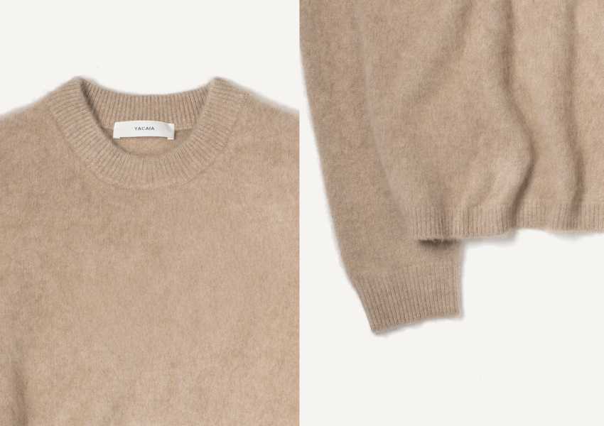 Yacaia Y0026 - Brushed Cashmere Sweater Camel