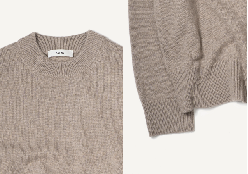 Yacaia Y0008 - Oversized Merino Cashmere Sweater Sand