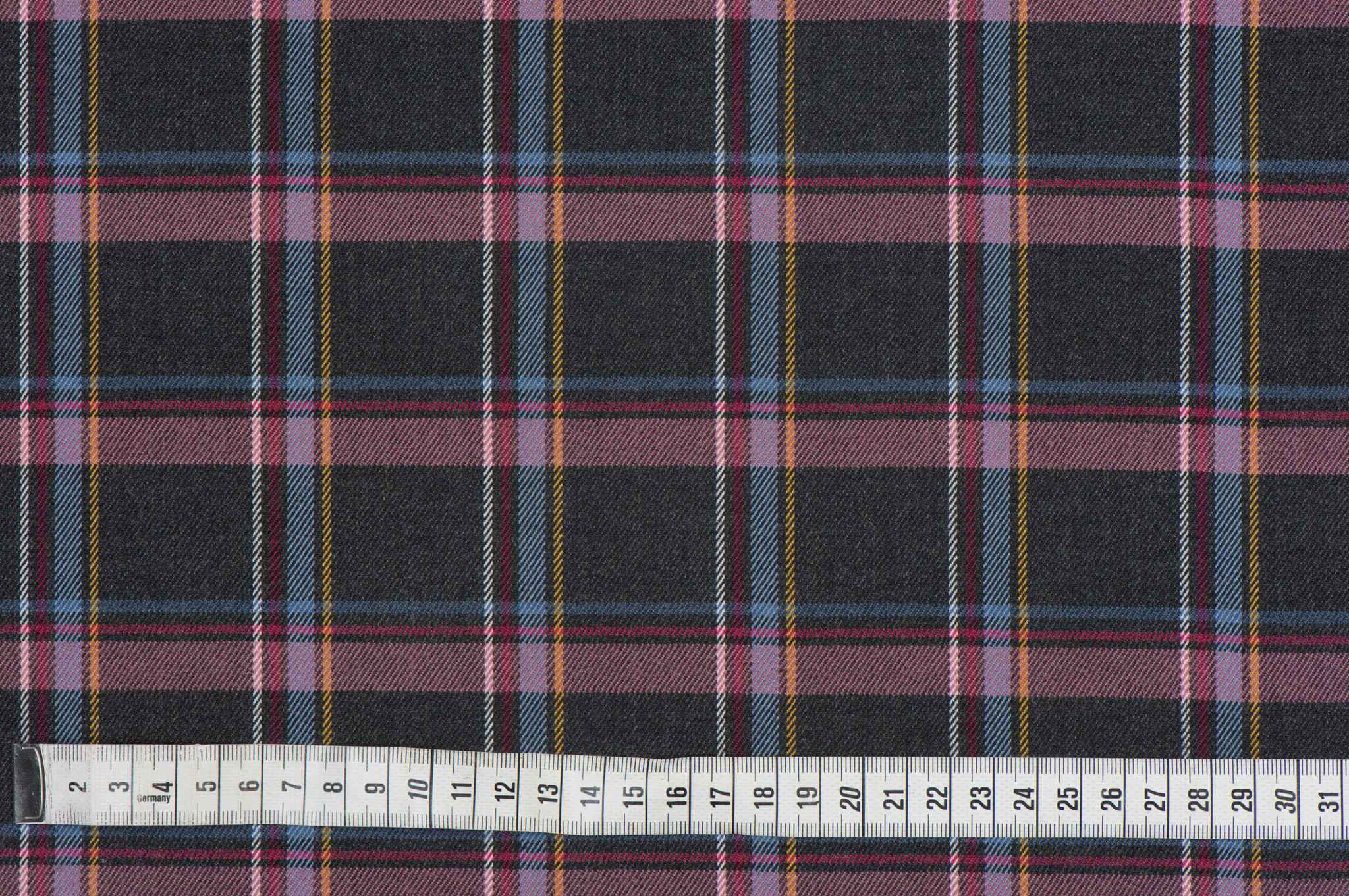 Schotse Ruit / Tartan Check Stretch Antraciet Melange