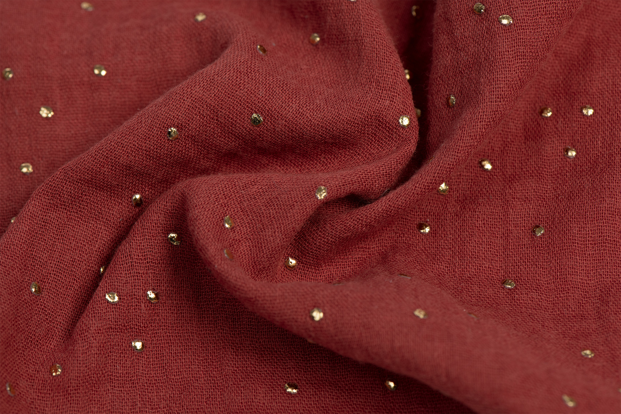 Double Gauze / Mousseline Brique / Gouden Studs