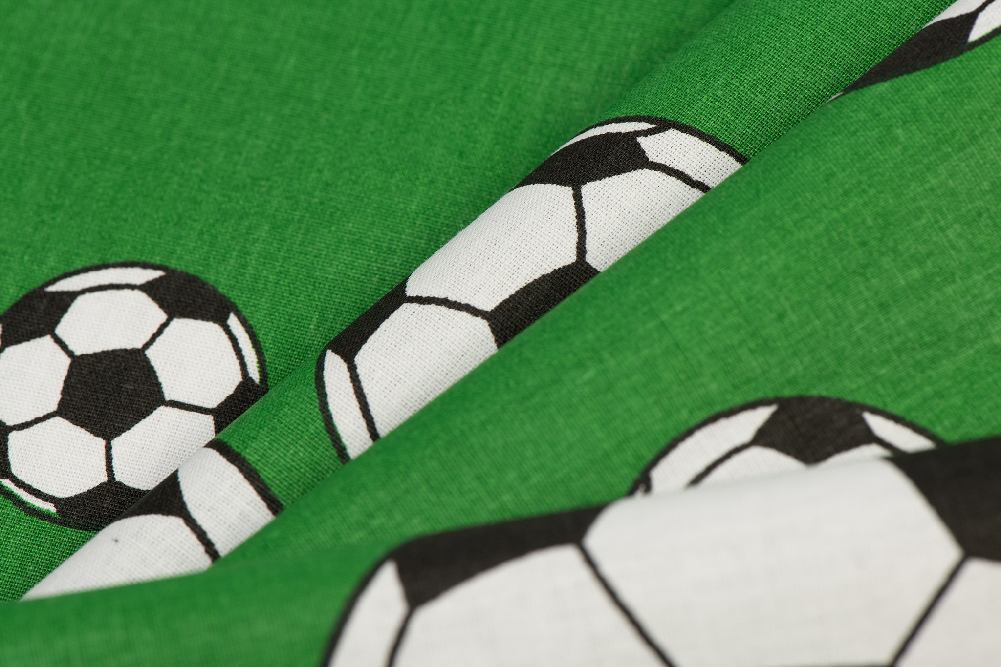 Voetbalstoffen Groen voetbal