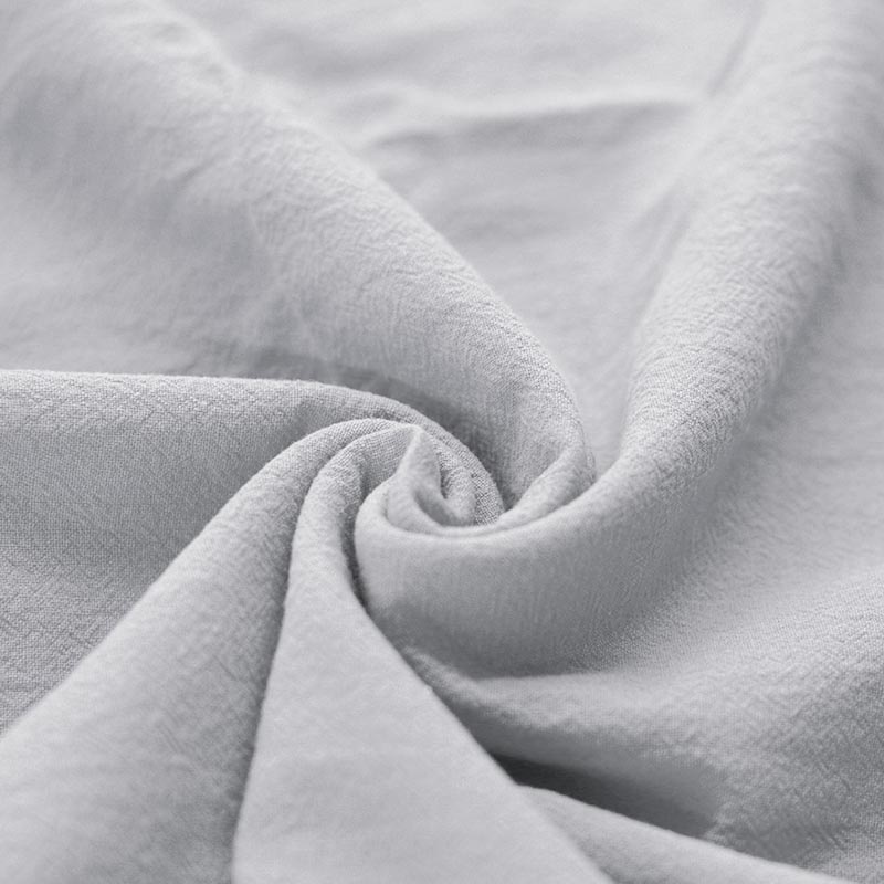 Washed Cotton Uni / Effen Zilver Grijs