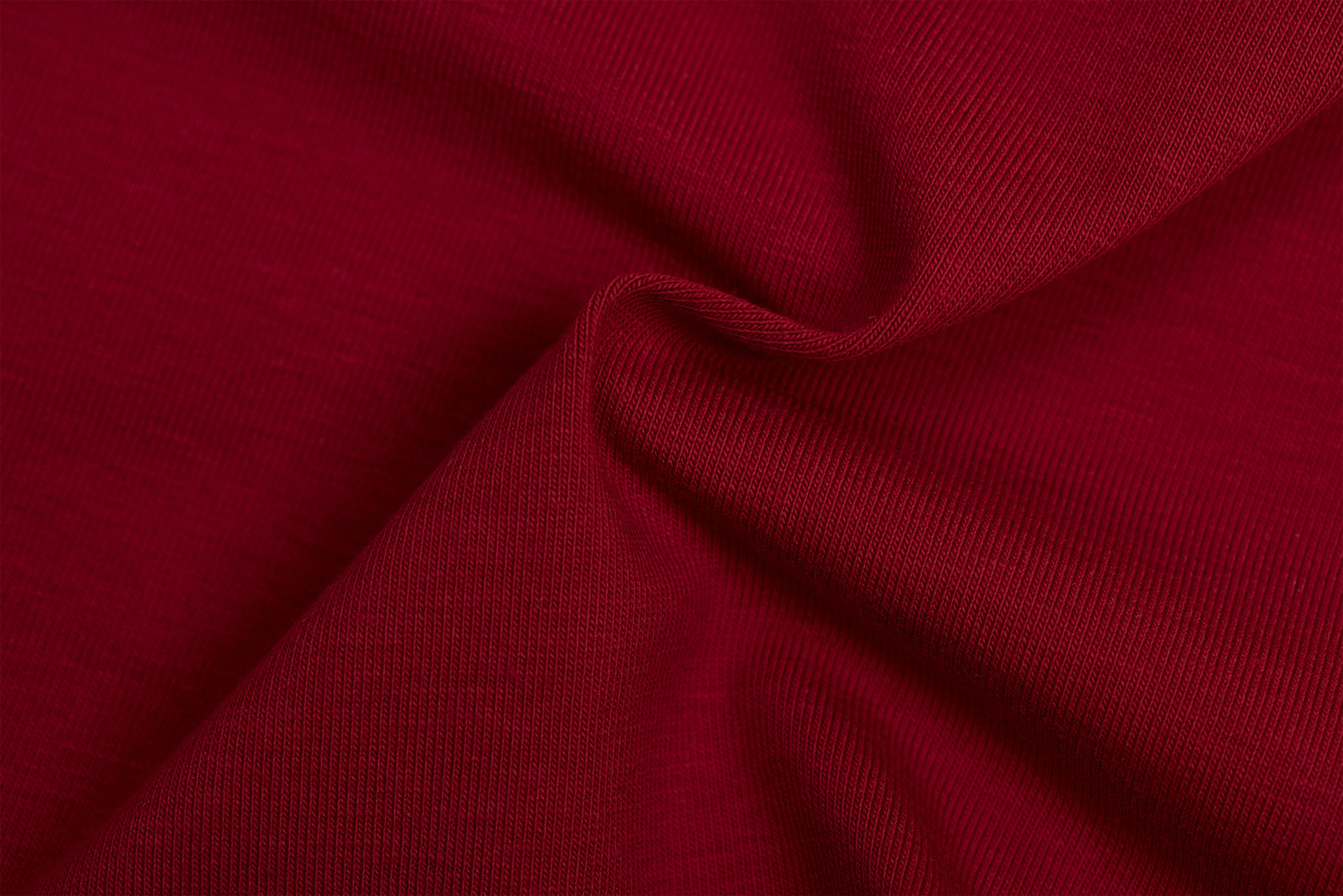 Organic Jersey Uni / Effen Carmine Red