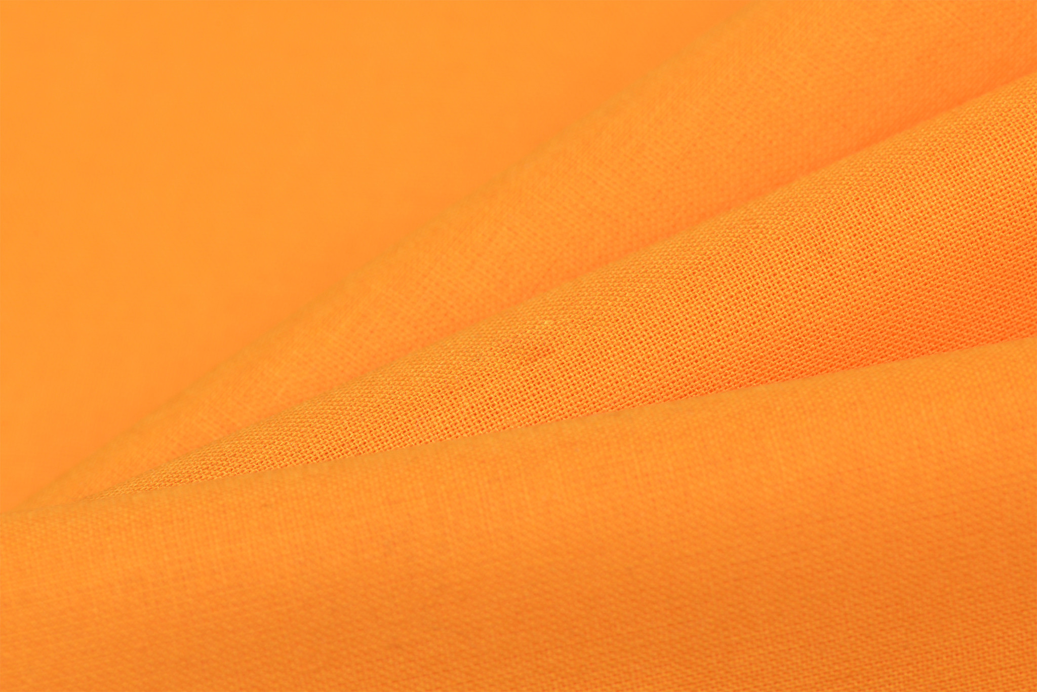 Uni katoen stof licht oranje