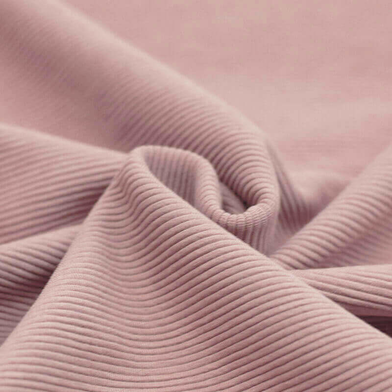 Ottoman Rib Jersey Stof Nude Roze