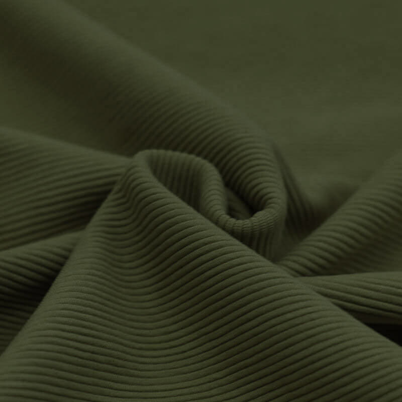 Ottoman Rib Jersey Stof Khaki