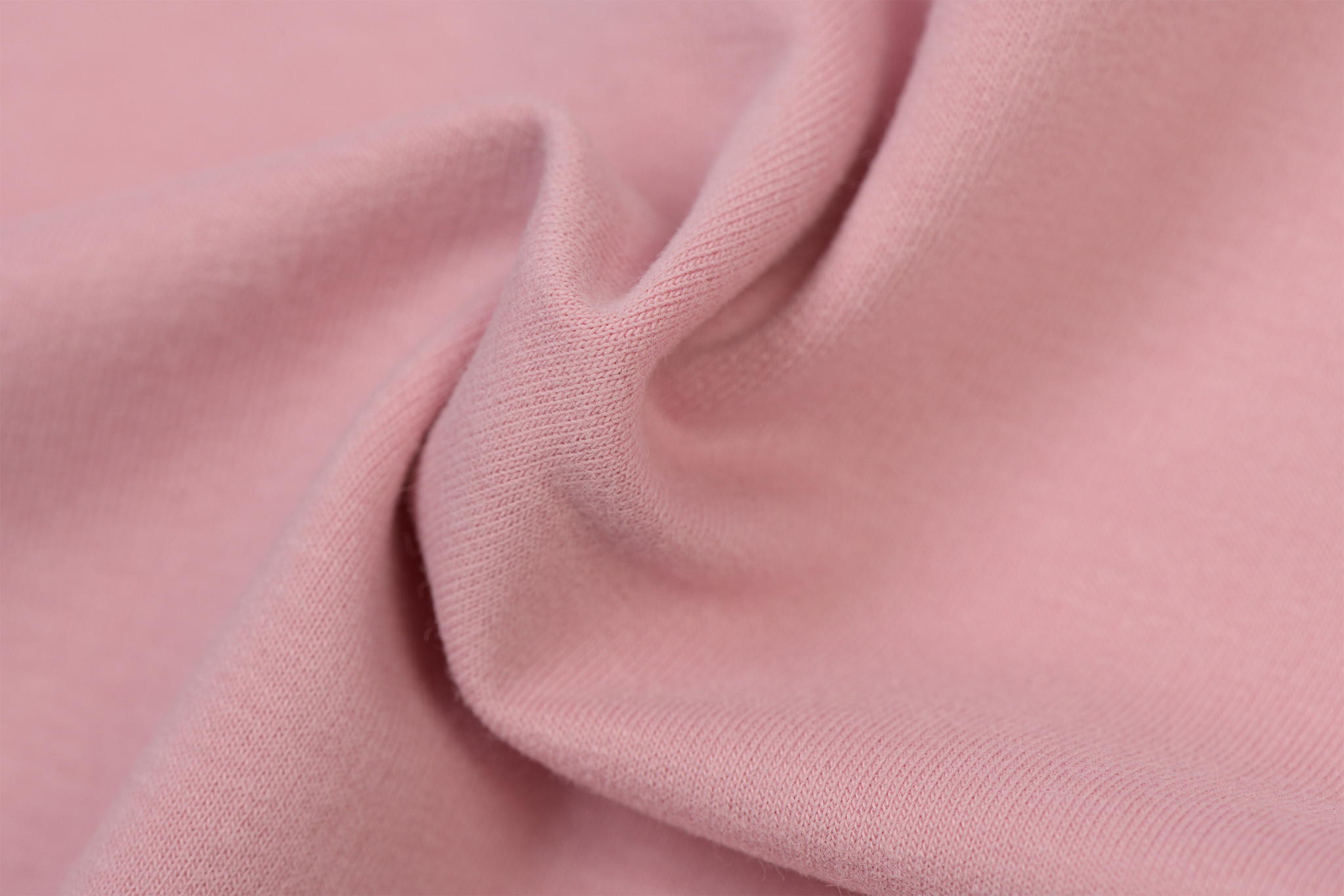 GOTS French Terry Brushed Uni / Effen Rose