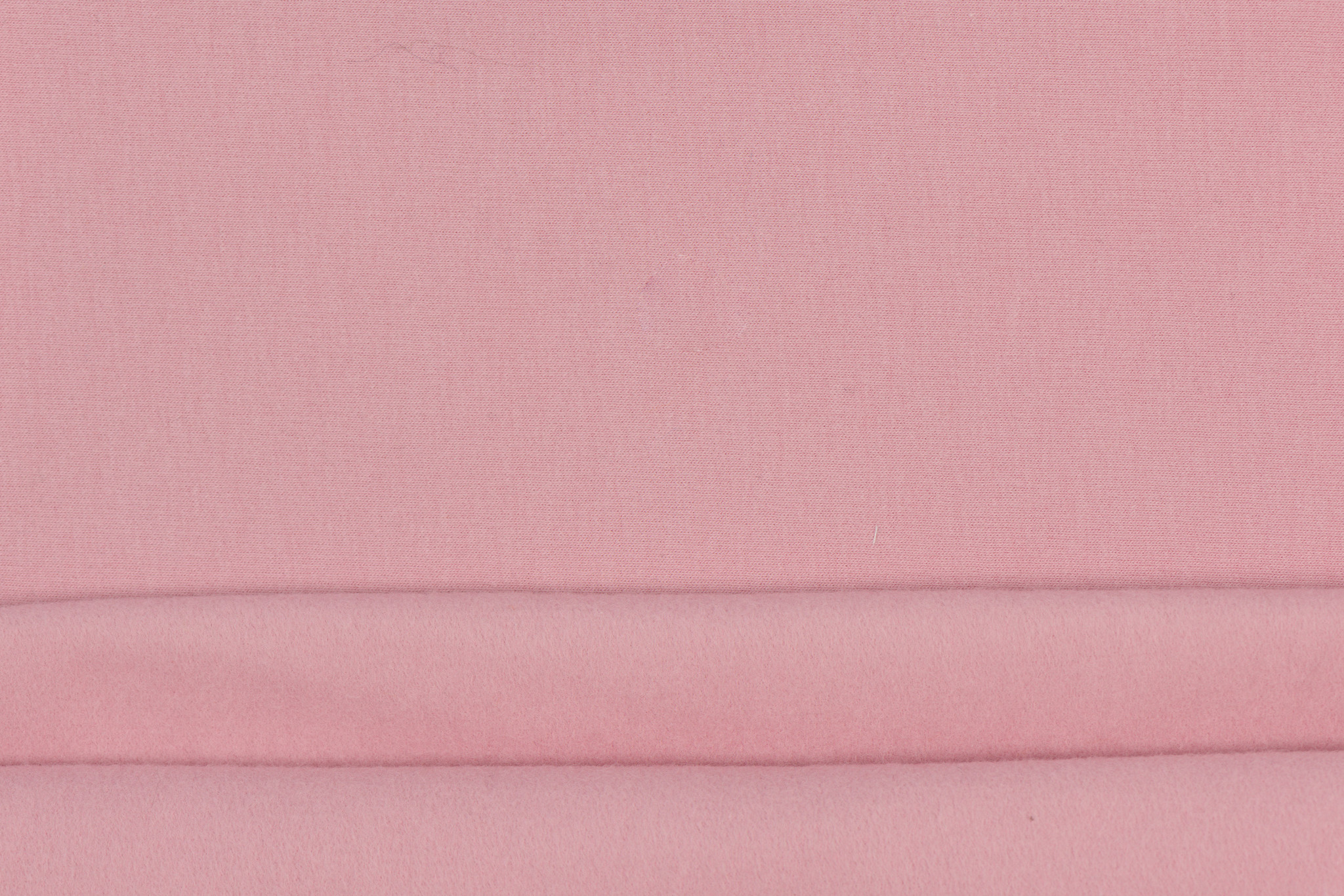 GOTS French Terry Brushed Uni / Effen Rose