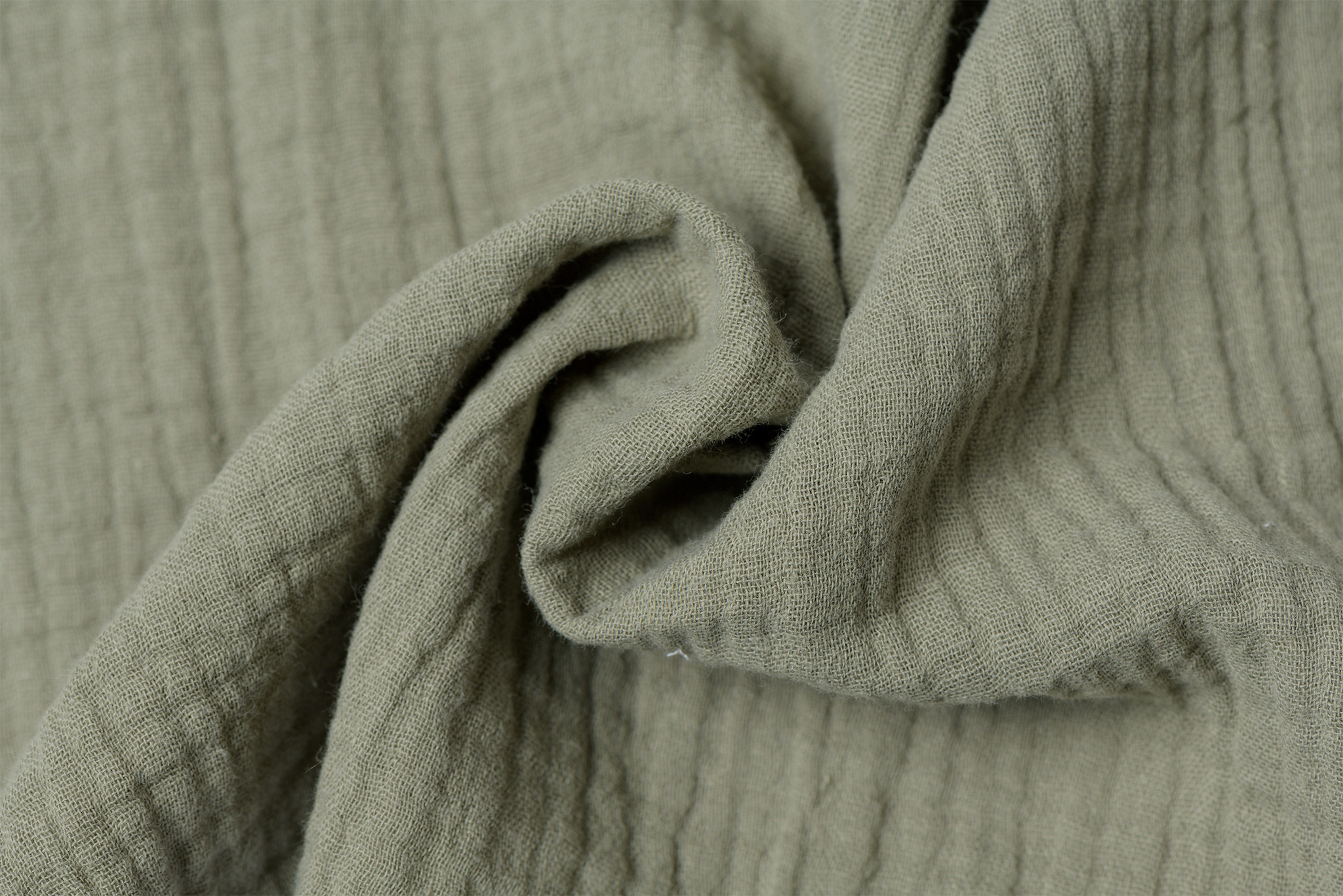 Baby Cotton / Mousseline Uni / Effen Olijf