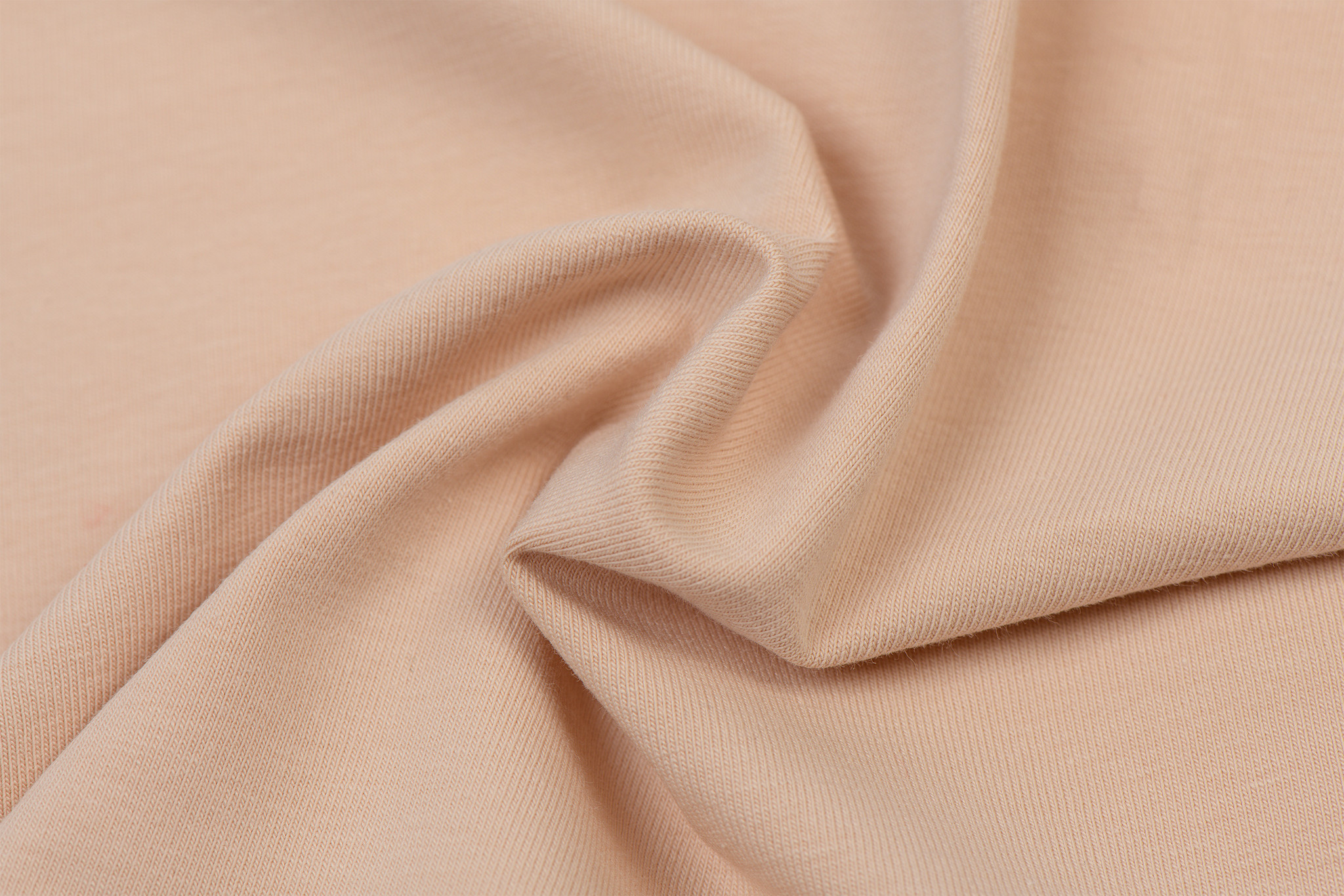 Organic Jersey Uni / Effen Poeder Beige