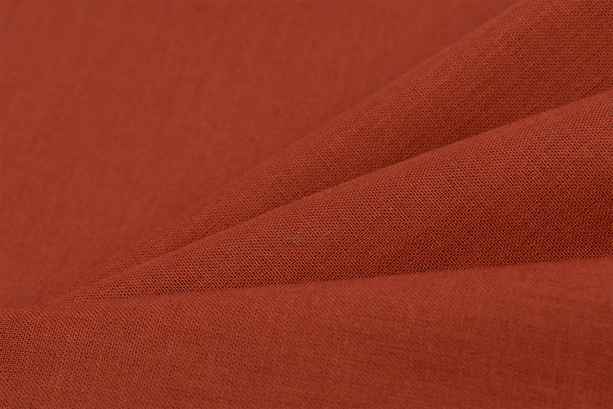 Uni katoen stof copper orange
