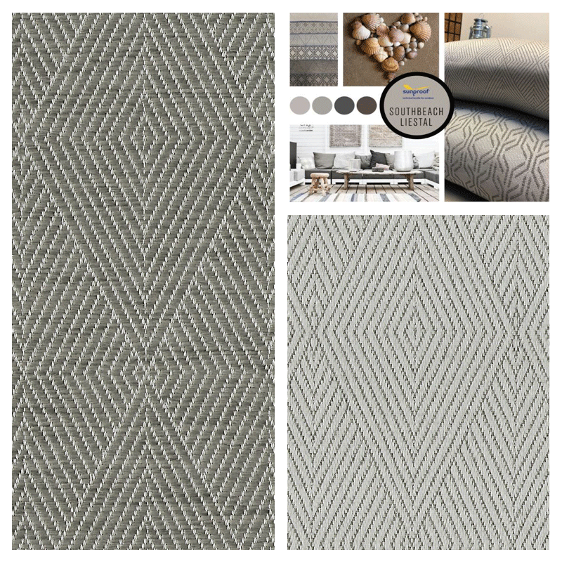 Outdoor Meubelstof Liestal Ash Grey / Off White