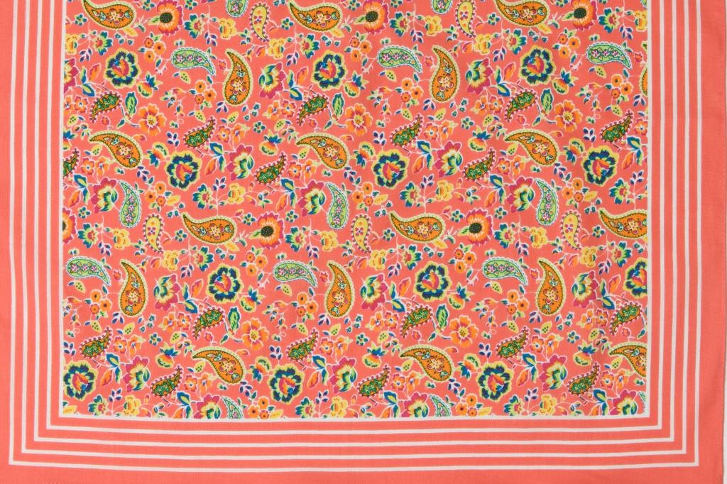 Zakdoeken Paisley Print Koraal