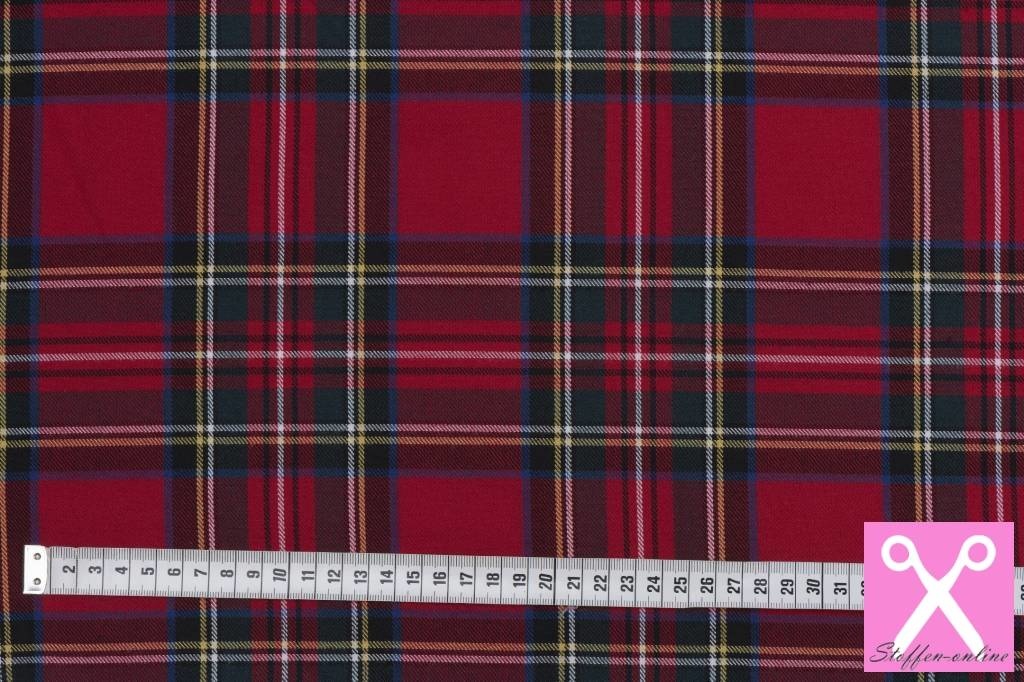 Schotse ruit met stretch rood