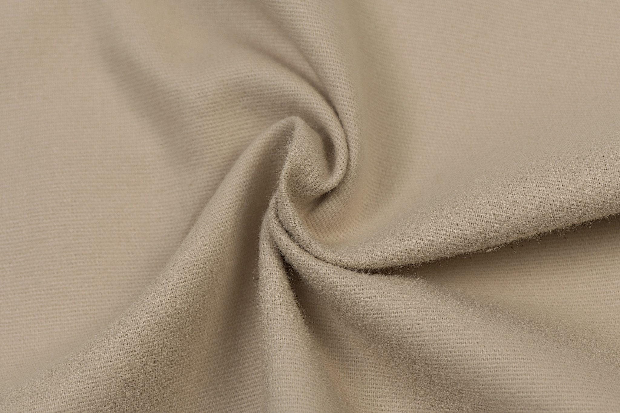 Cotton Flanel Uni / Effen Sand