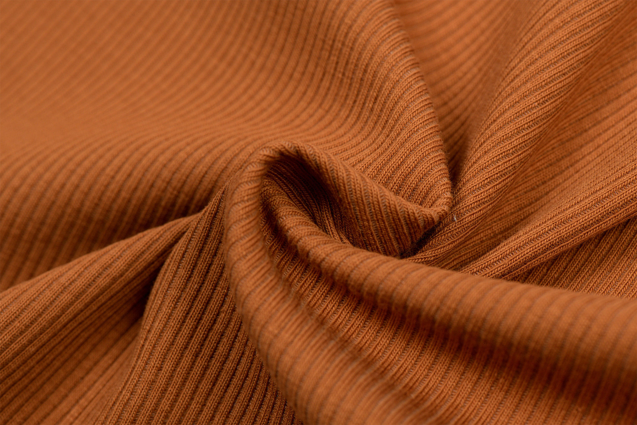 Rib Jersey Stof Cognac