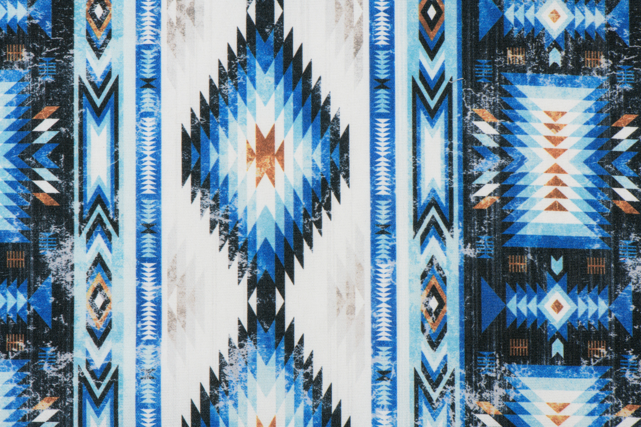 Outdoor Stof Ikat Azul