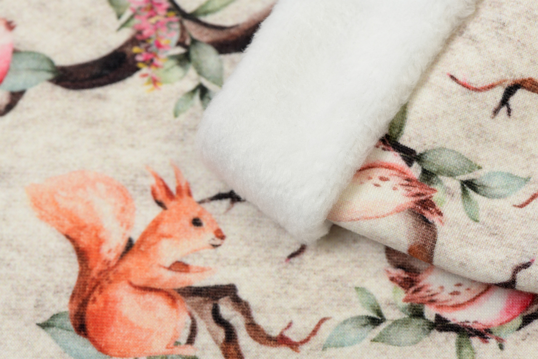 Alpen Sweat Digi Forest Animal Off White Melange