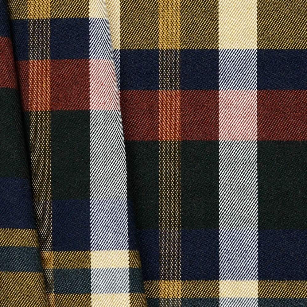 Schotse Ruit / Tartan Check Stretch Grey / Red / Yellow