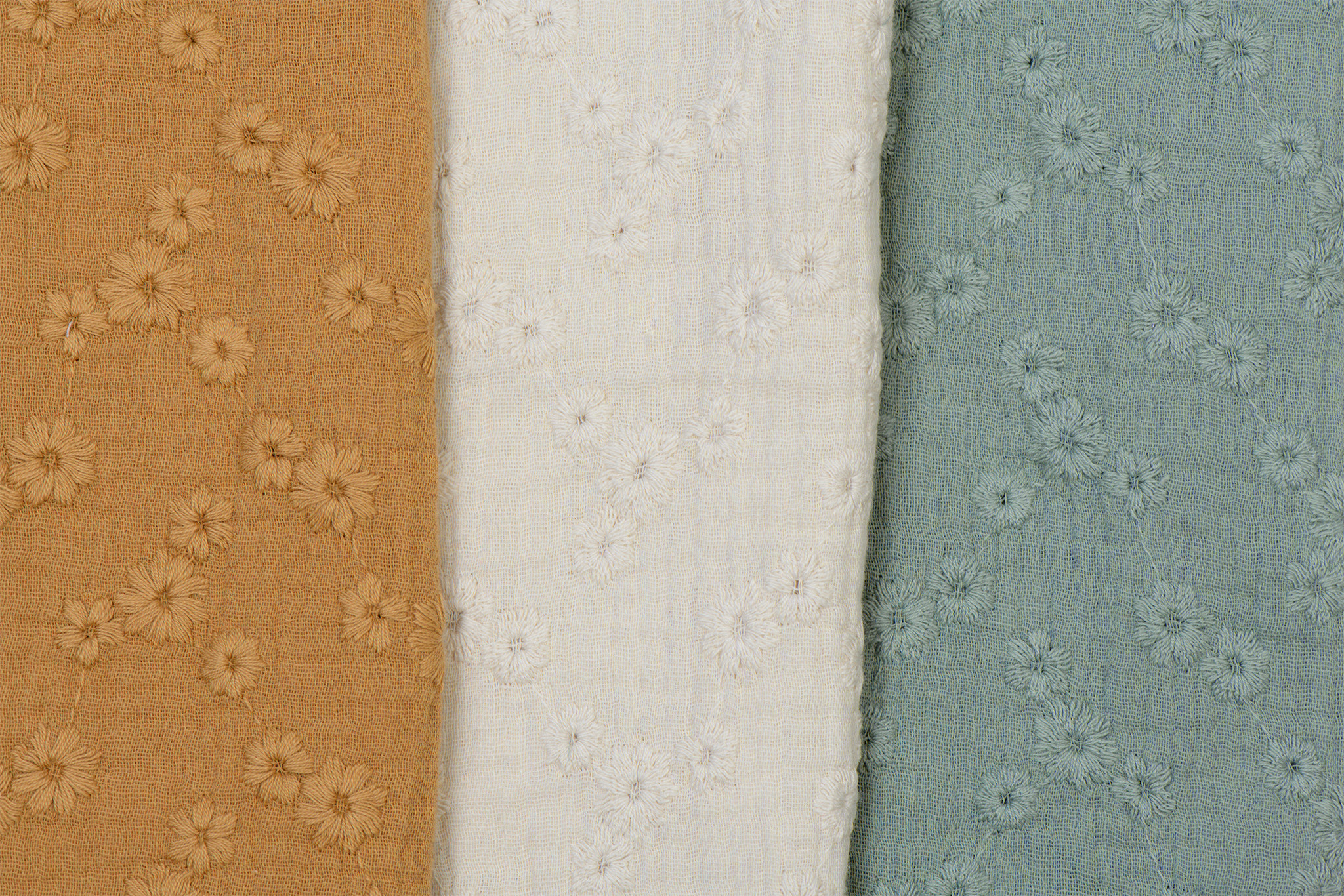 Baby Cotton / Double Gauze Embroidery Ecru