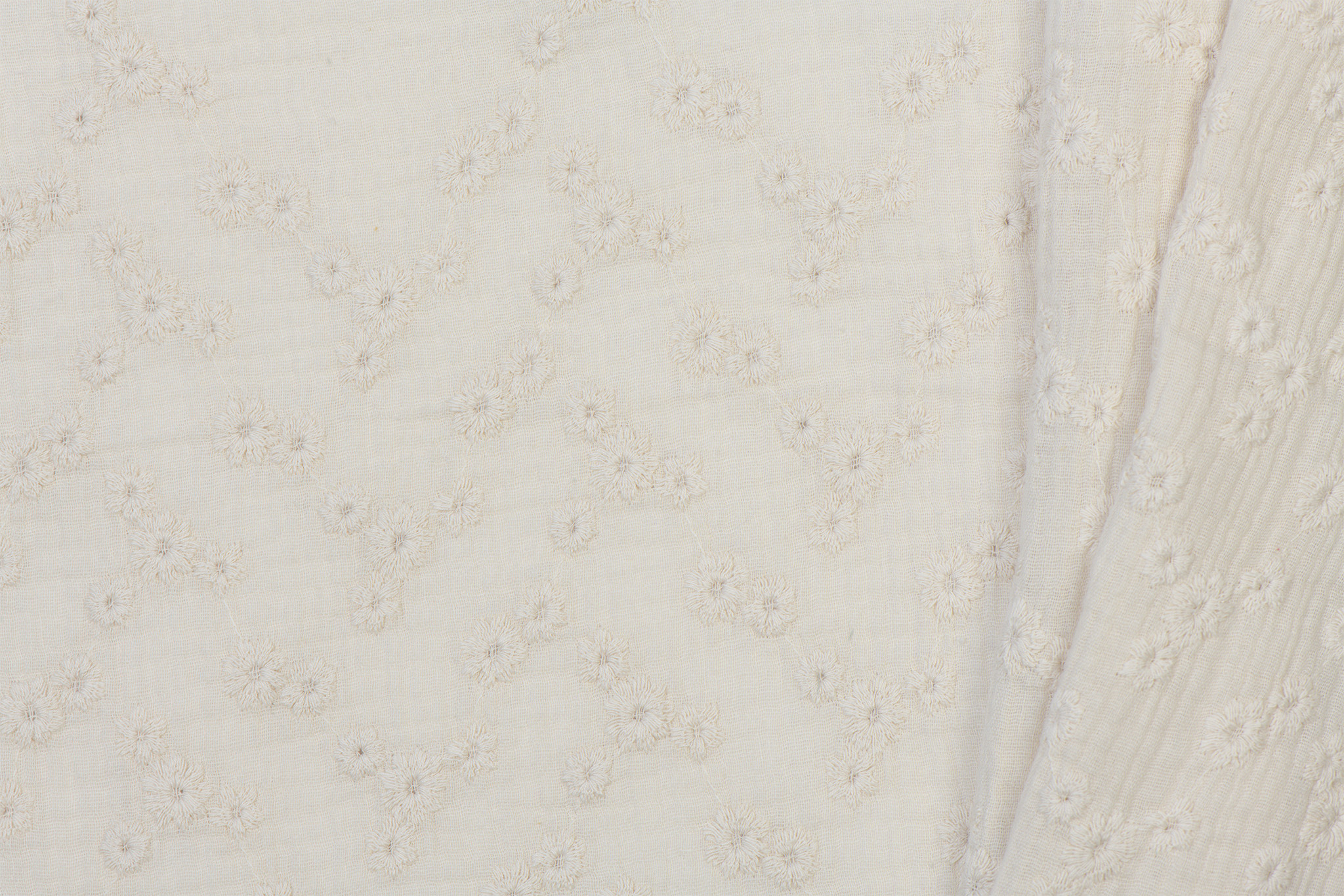 Baby Cotton / Double Gauze Embroidery Ecru