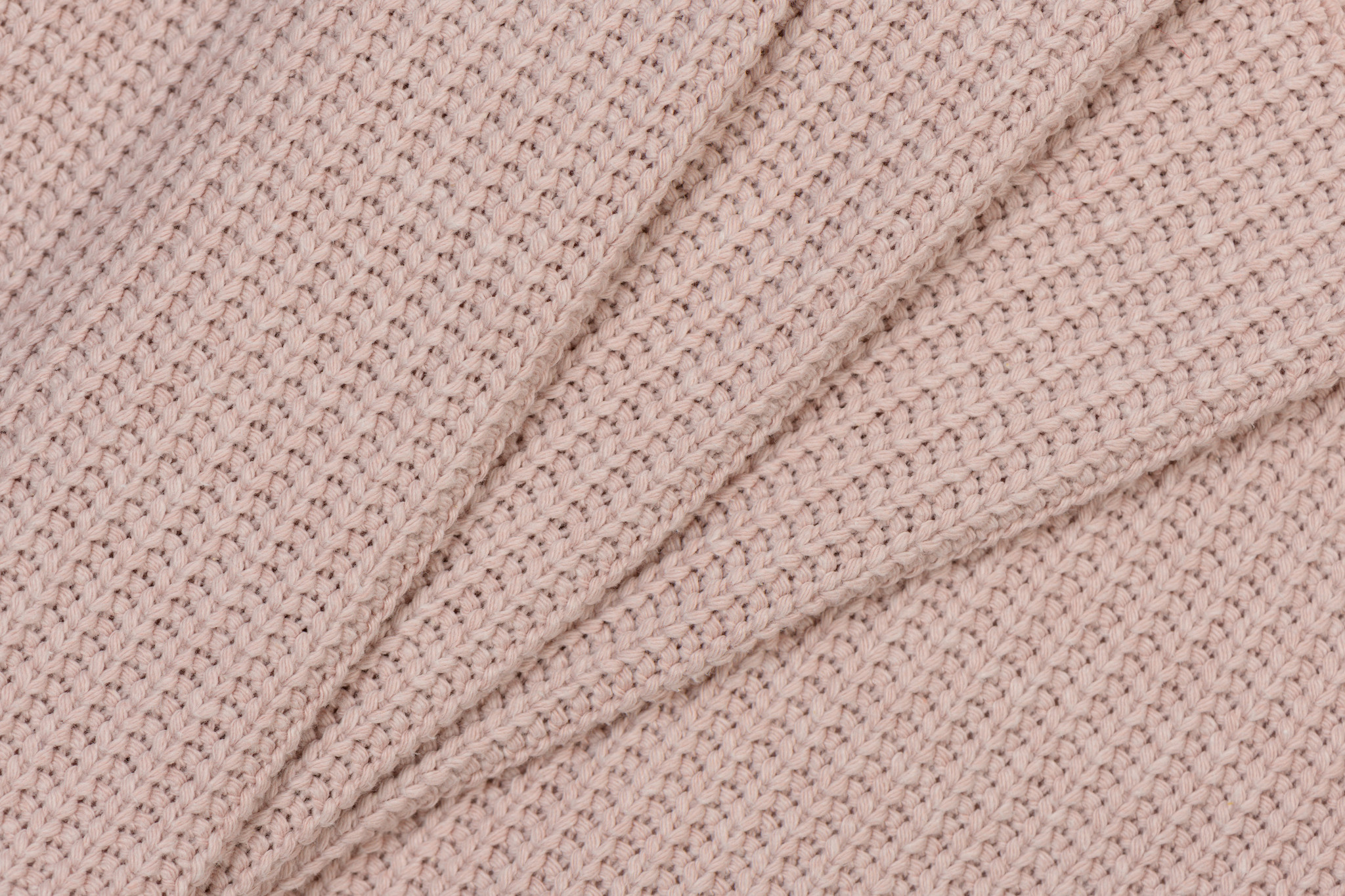 Gebreide stof, Big Knit Cable Nude Rose