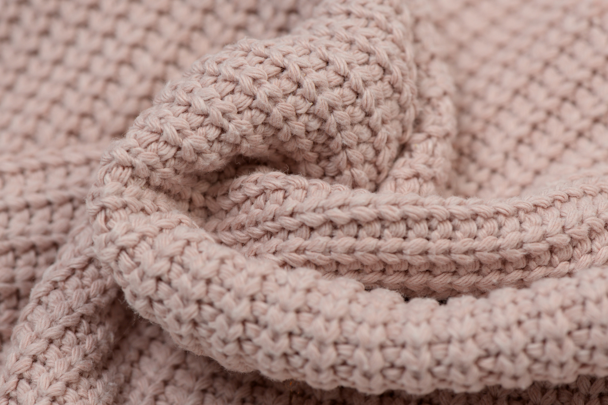 Gebreide stof, Big Knit Cable Nude Rose