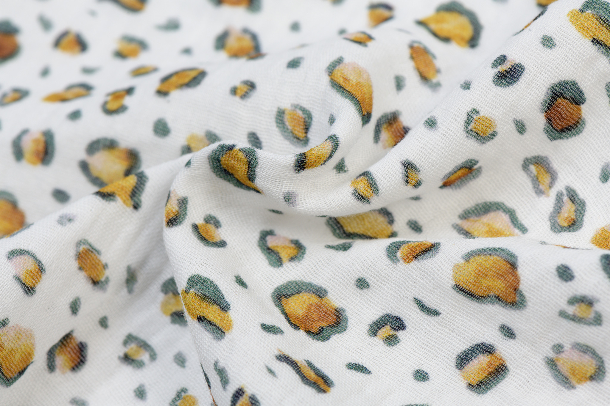 Double gauze digital animal skin white