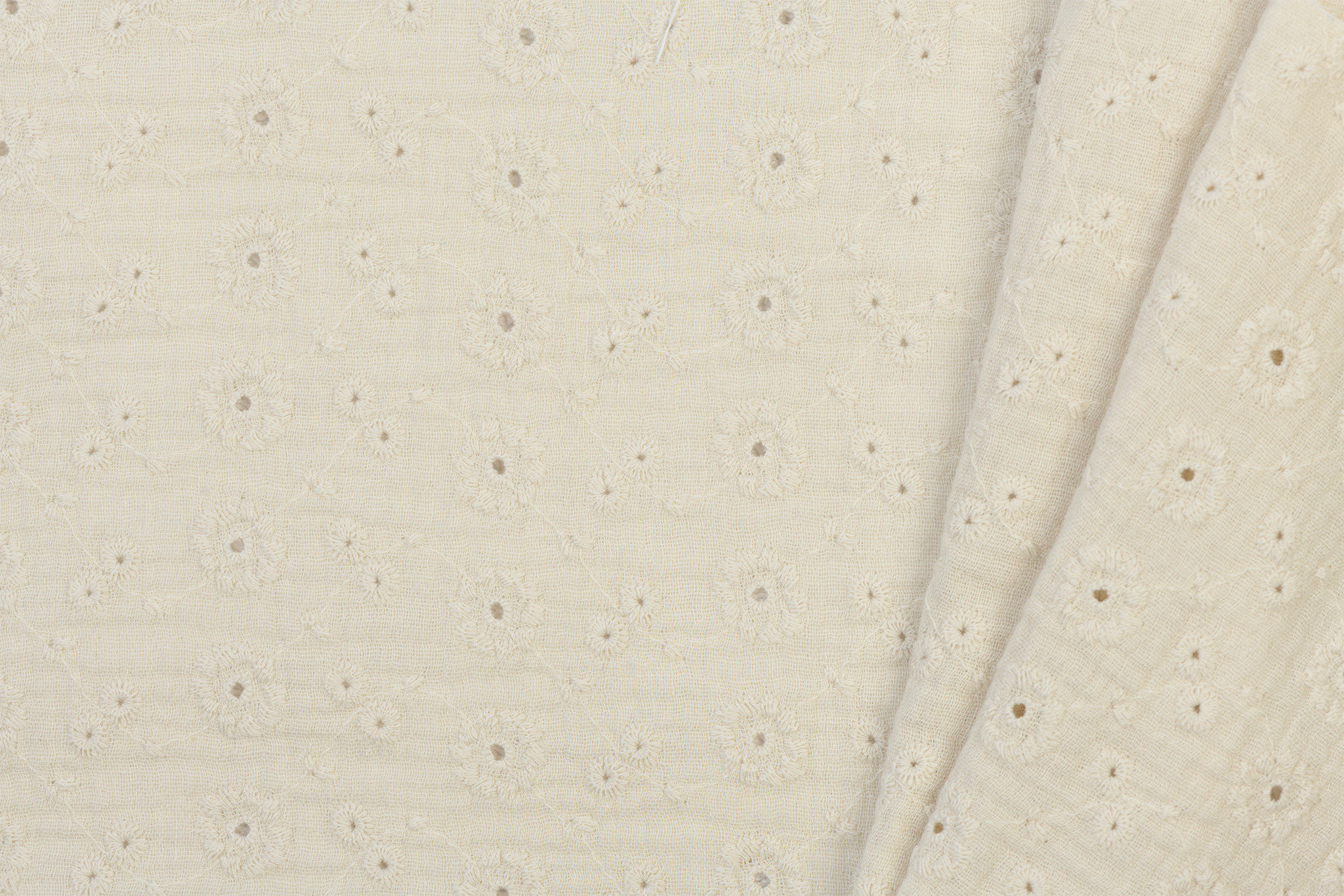 Baby Cotton / Double Gauze Embroidery Suzy Ecru
