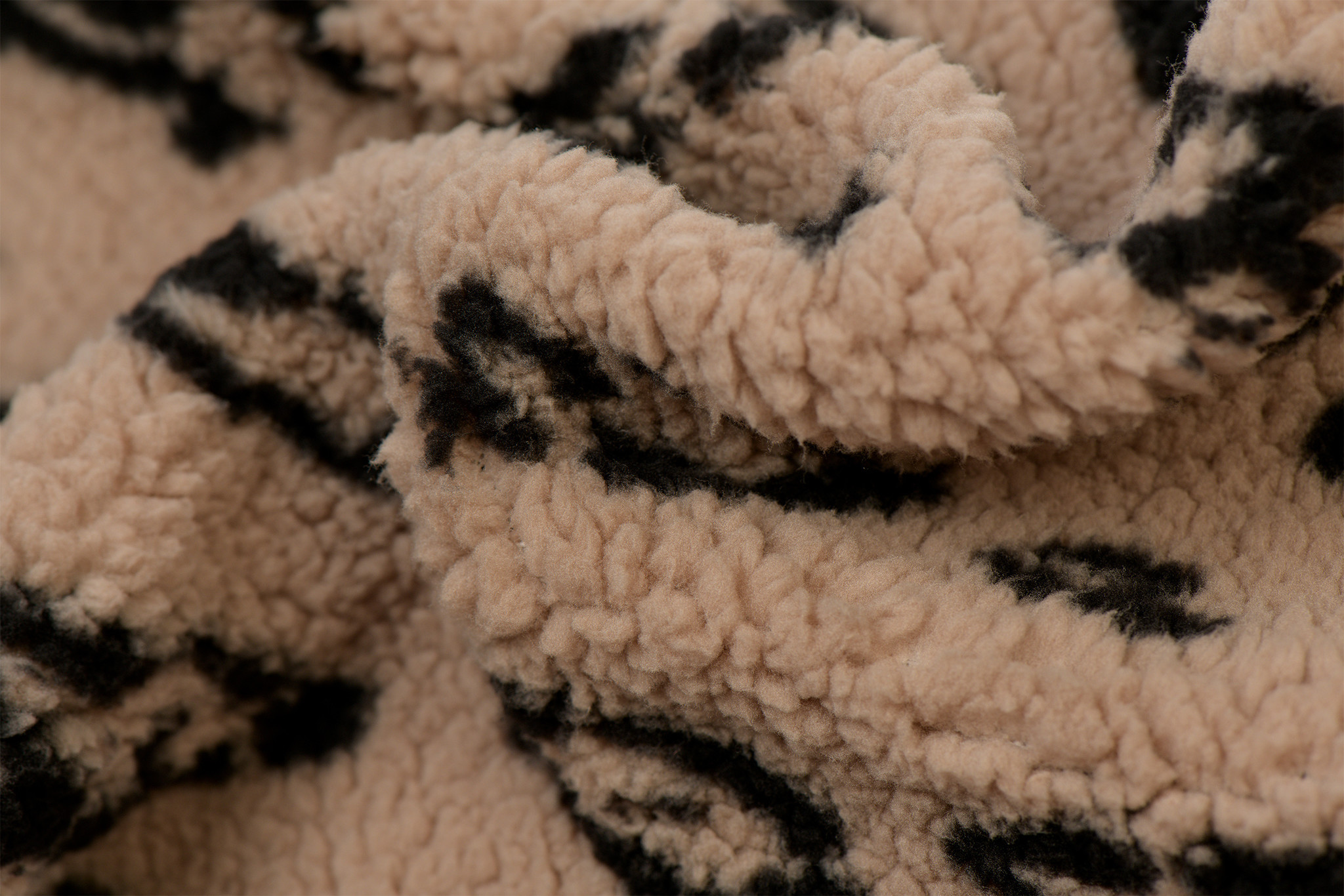 Luipaard Teddy Stof Donker Beige