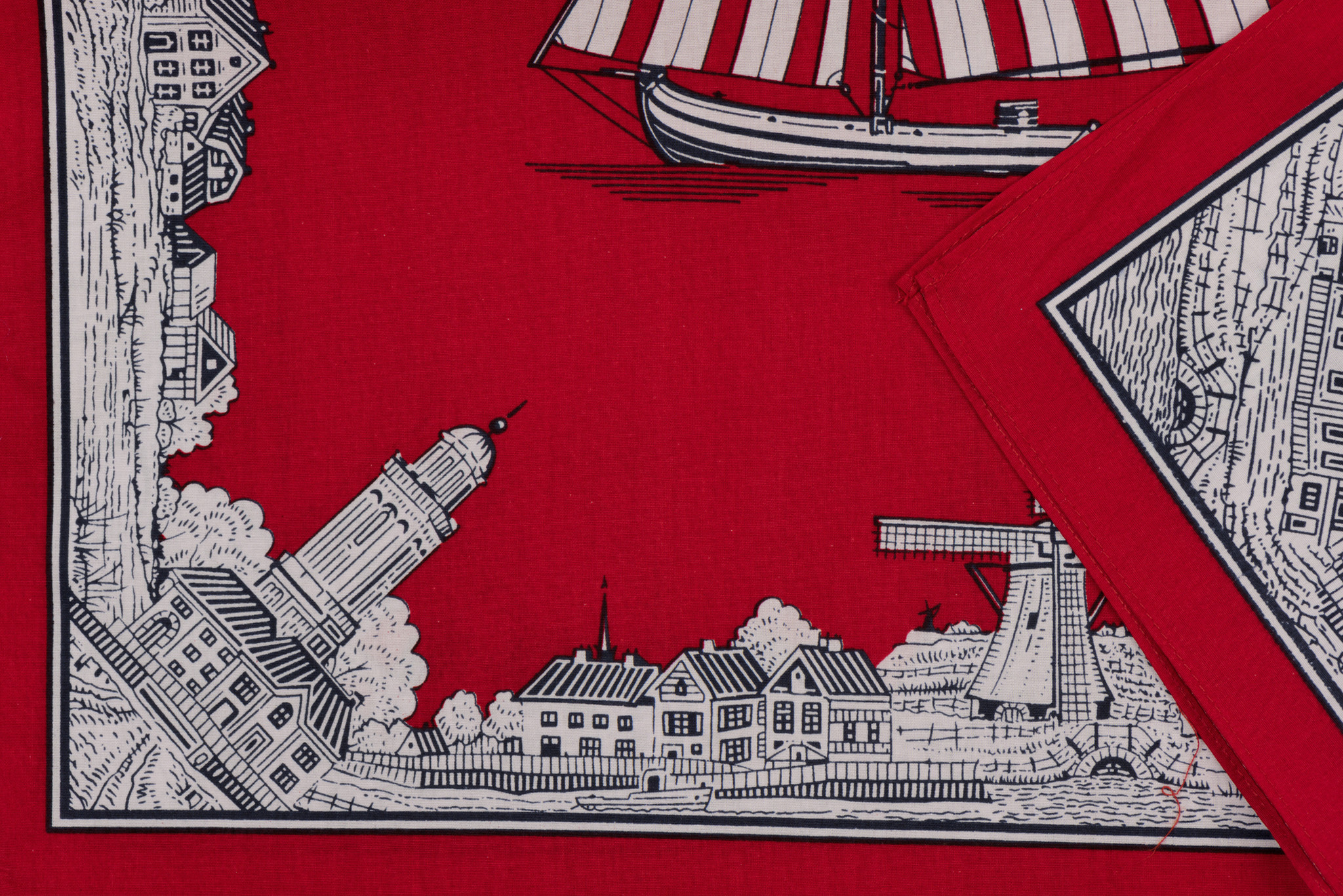 Zakdoek Boot - Molen Rood
