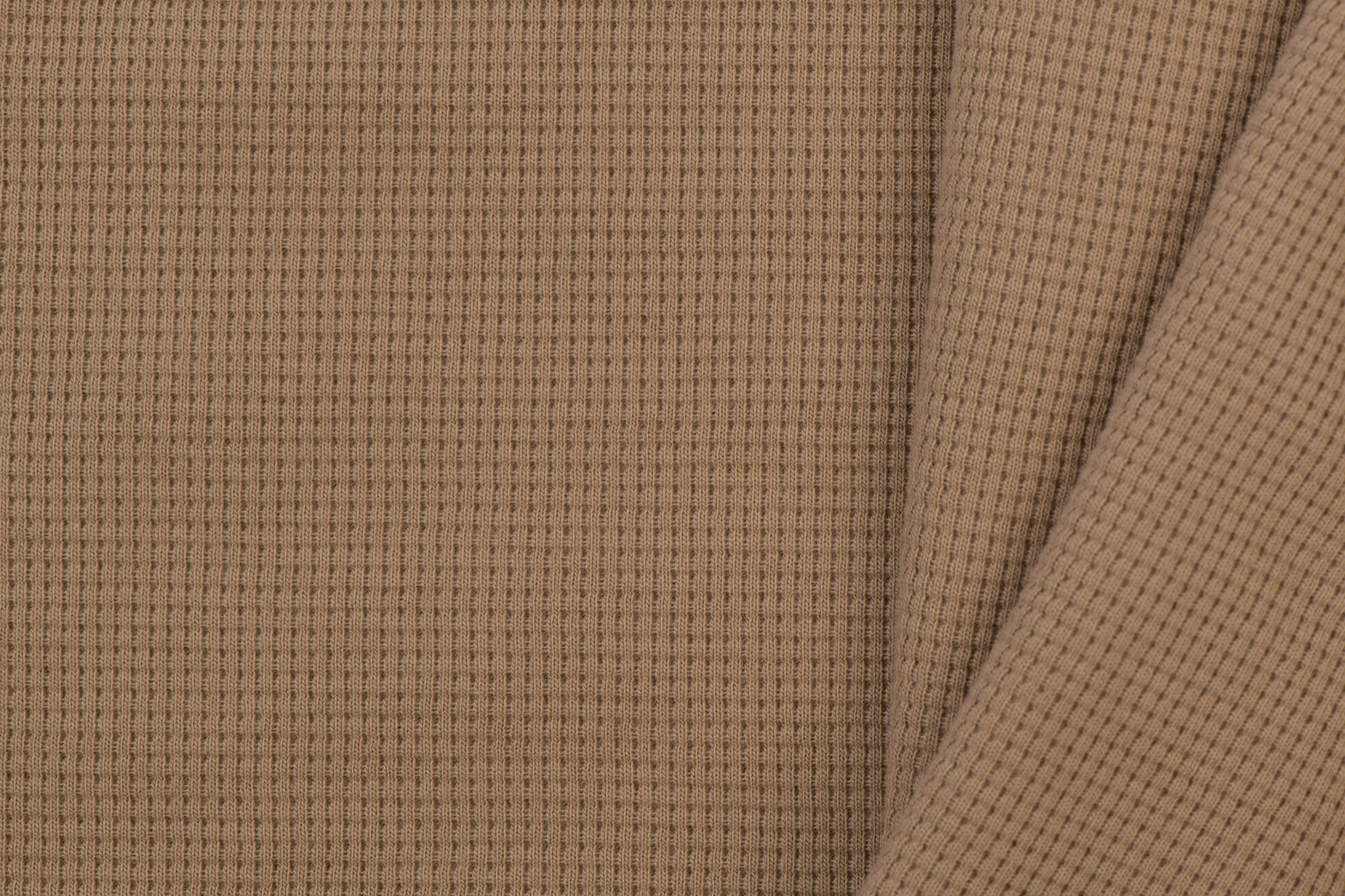 Wafel Jersey Stof Cacao Bruin